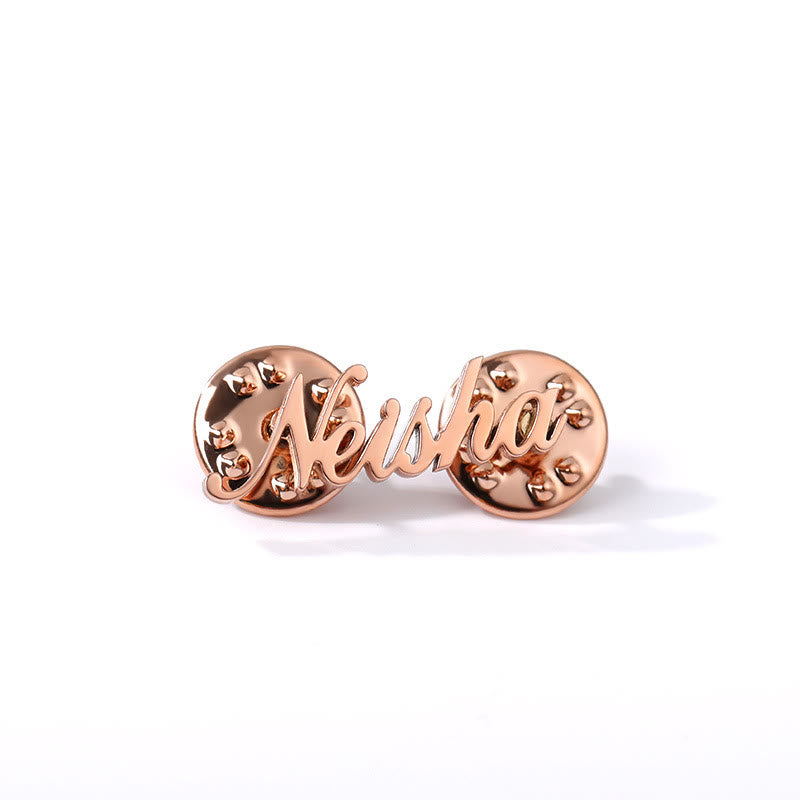 Broche personnalisée avec votre nom, accessoires de costume en acier inoxydable