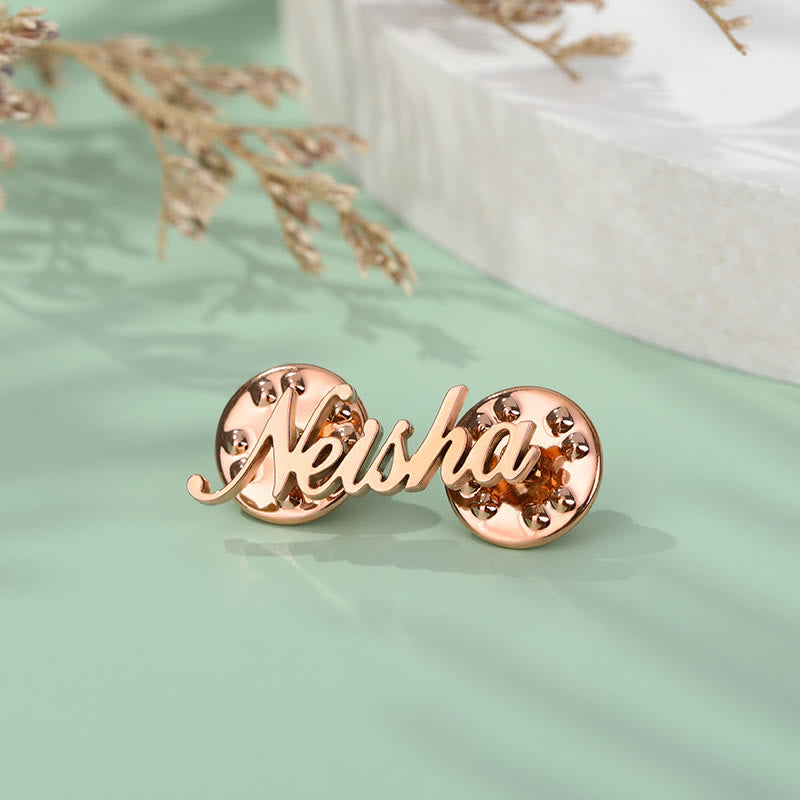 Broche personnalisée avec votre nom, accessoires de costume en acier inoxydable