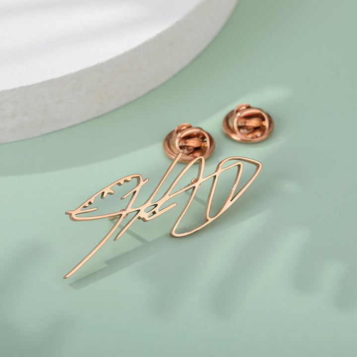 Broche personnalisée avec votre nom, accessoires de costume en acier inoxydable