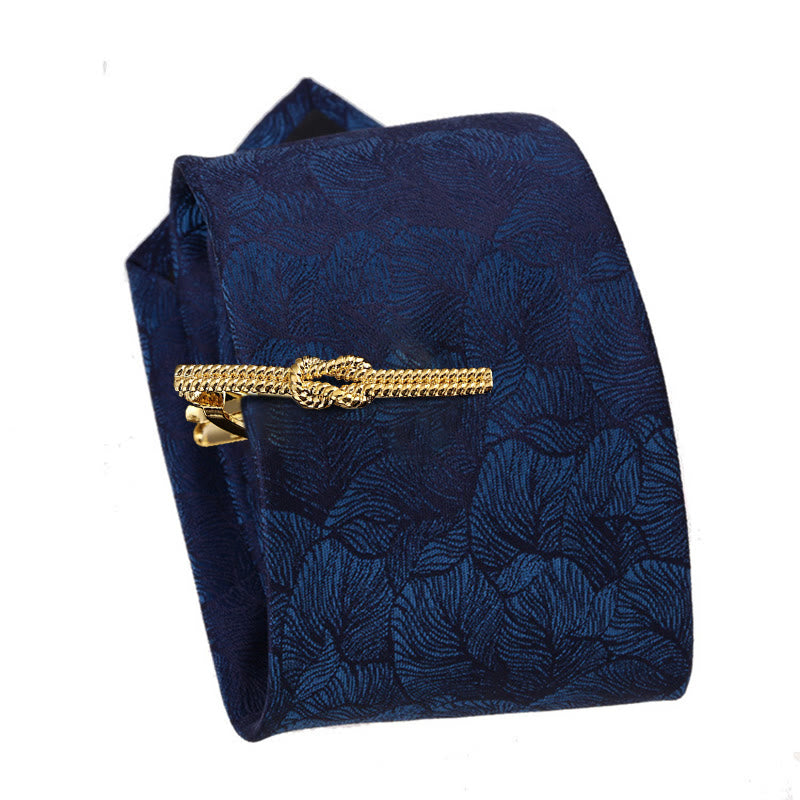Pince à cravate à motif torsadé pour costume quotidien