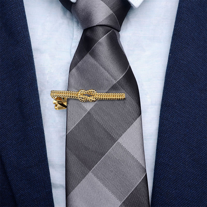 Pince à cravate à motif torsadé pour costume quotidien - image 1