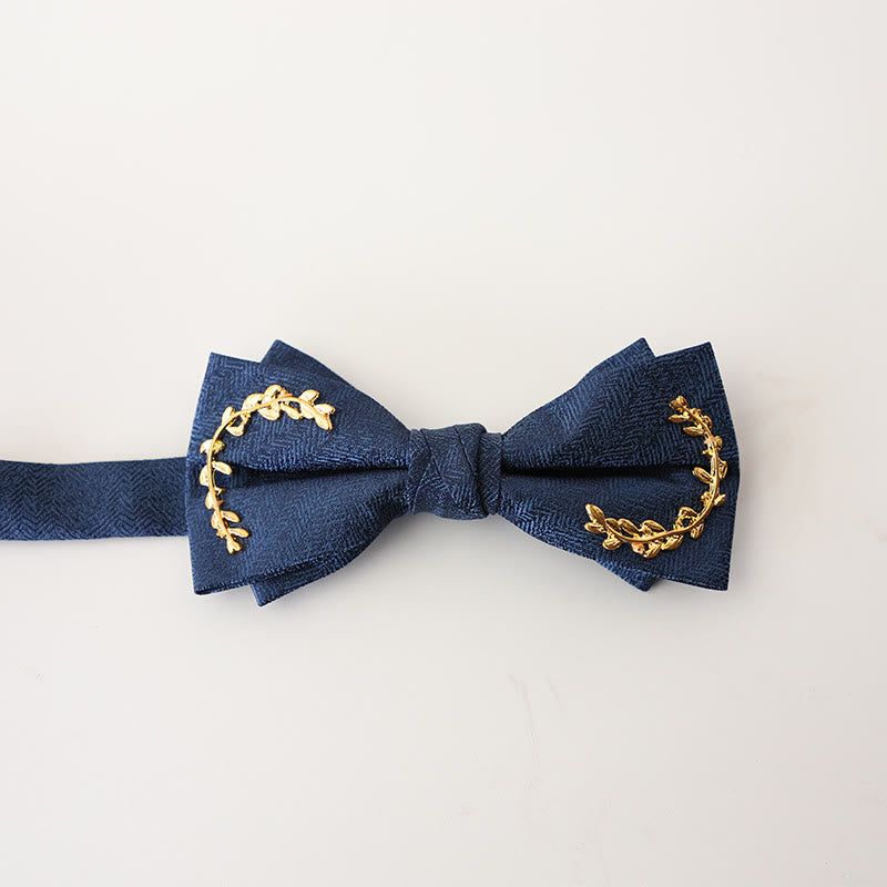 Nœud papillon double épaisseur à bretelles réglables en jacquard Golden Vine