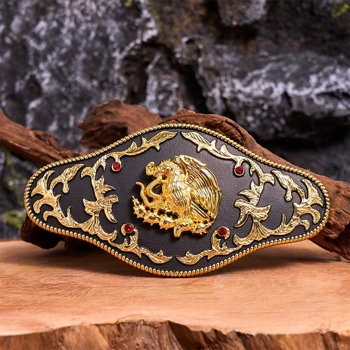 Boucle de ceinture en cuir DIY « Aigle attrapant des serpents »