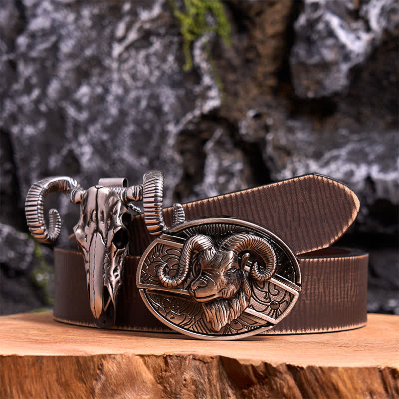 Ensemble de boucles de ceinture, couteau caché, crâne, mouton, pendentif, bricolage