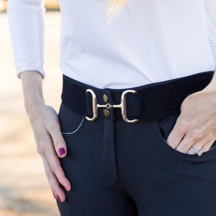 Ceinture élastique équestre avec mors et boucle en fer à cheval
