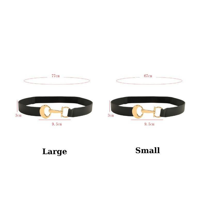 Ceinture en cuir simple pour femme avec boucle en fer à cheval