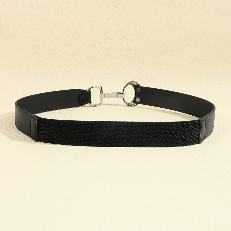 Ceinture en cuir simple pour femme avec boucle en fer à cheval