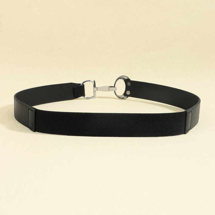 Ceinture en cuir simple pour femme avec boucle en fer à cheval