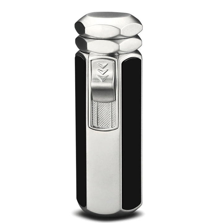 Briquet à quatre flammes rechargeable au butane, quatre brûleurs