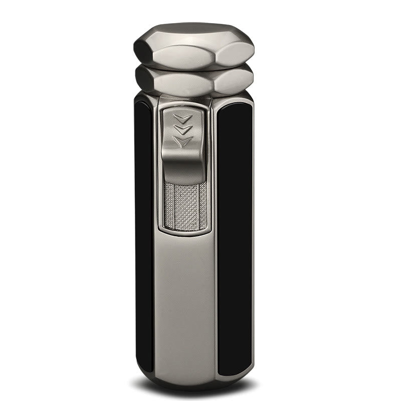 Briquet à quatre flammes rechargeable au butane, quatre brûleurs