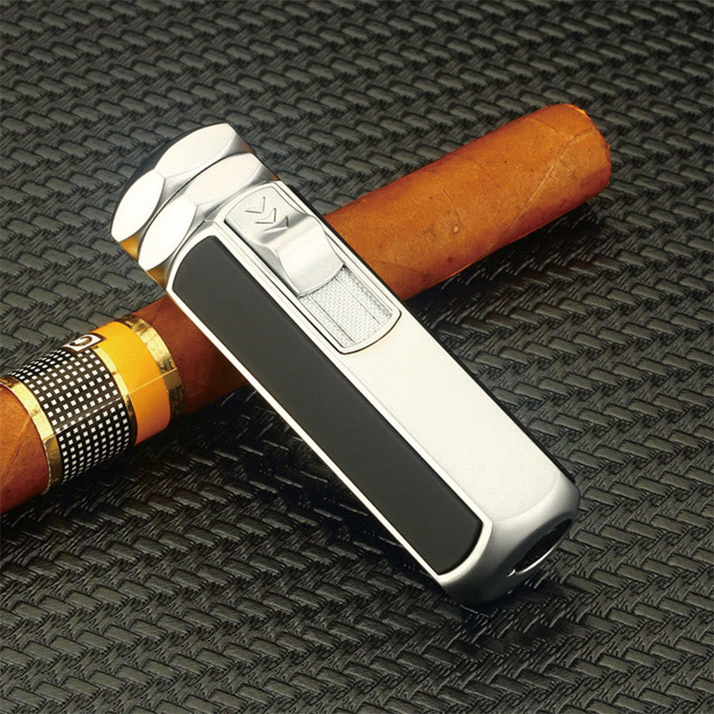 Briquet à quatre flammes rechargeable au butane, quatre brûleurs