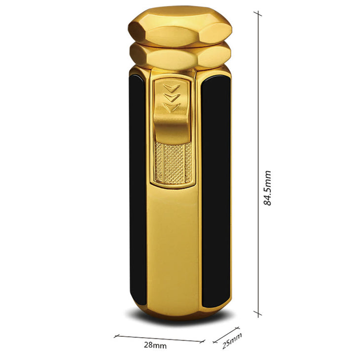 Briquet à quatre flammes rechargeable au butane, quatre brûleurs