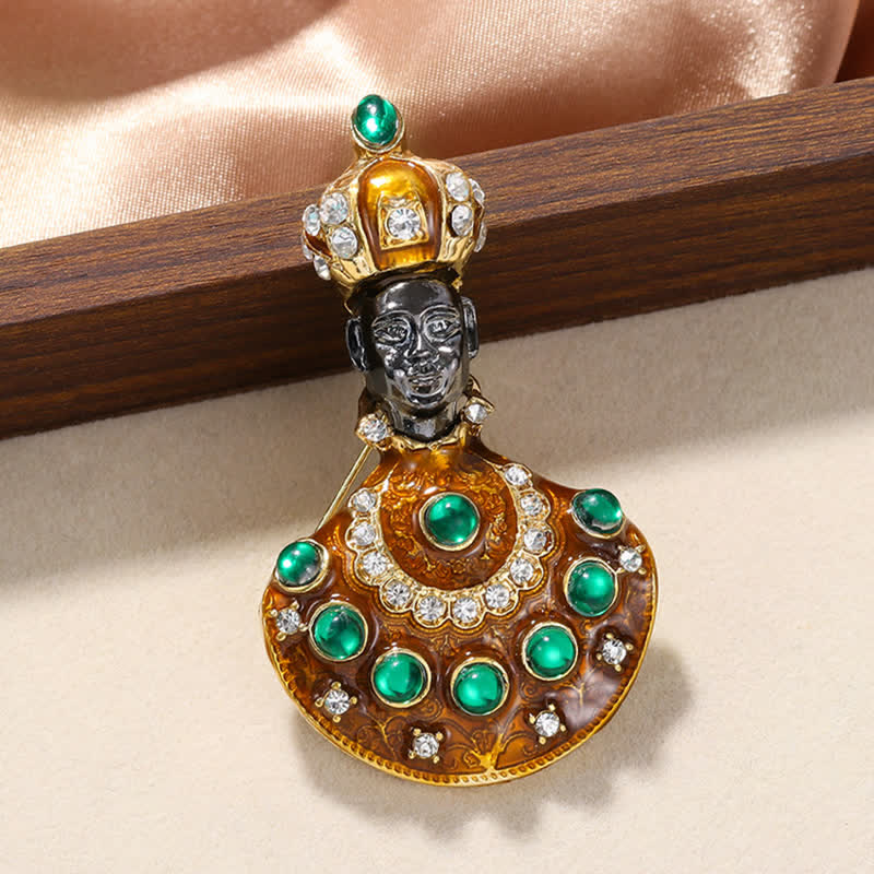 Broche de costume de génie médiéval unisexe, grande et inhabituelle