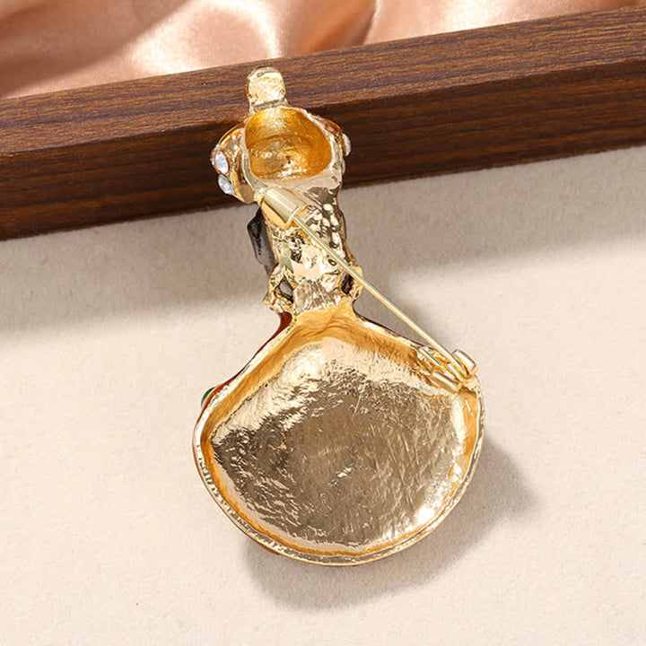 Broche de costume de génie médiéval unisexe, grande et inhabituelle