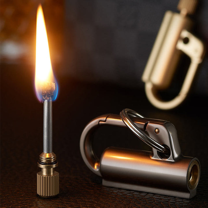 Briquet porte-clés portable coupe-vent avec dix mille allumettes et kérosène - image 0