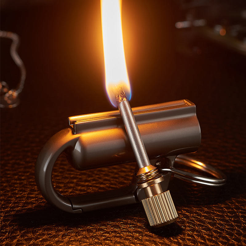 Briquet porte-clés portable coupe-vent avec dix mille allumettes et kérosène - image 3