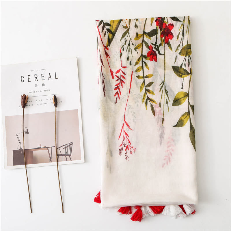 Écharpe fine et légère à imprimé floral pour femme - image 4
