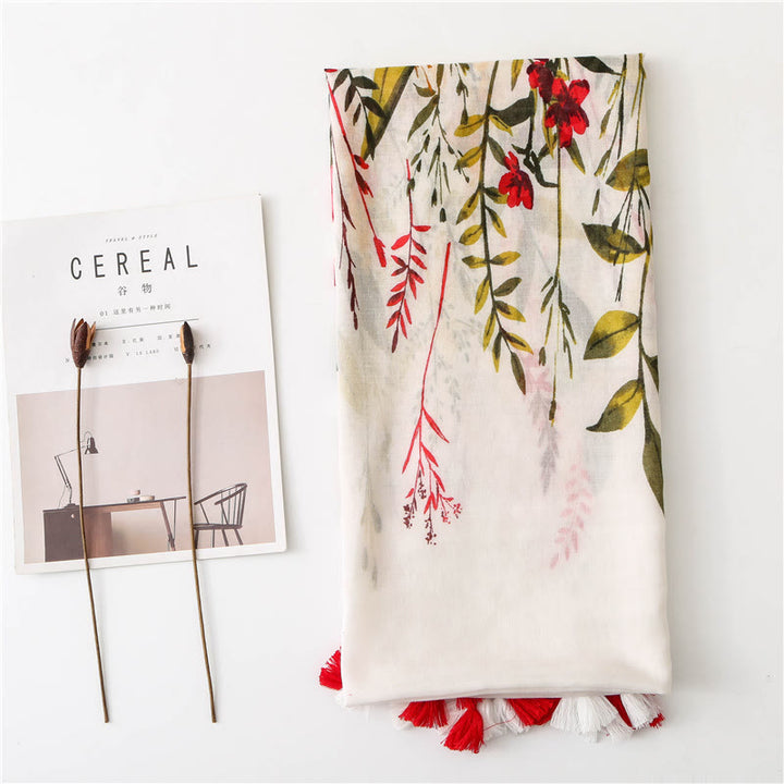 Écharpe fine et légère à imprimé floral pour femme - image 4