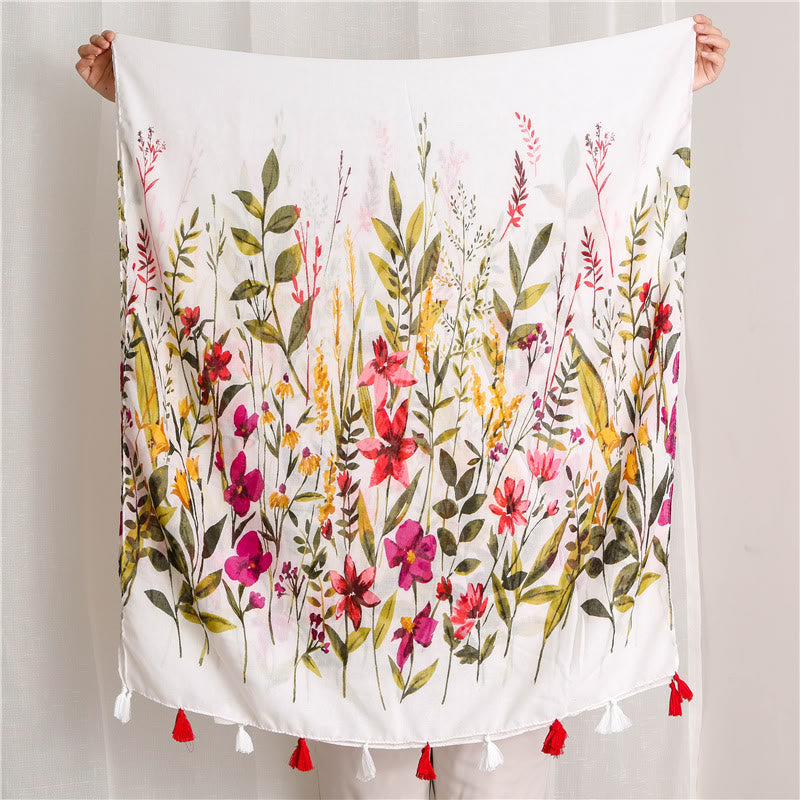 Écharpe fine et légère à imprimé floral pour femme - image 3