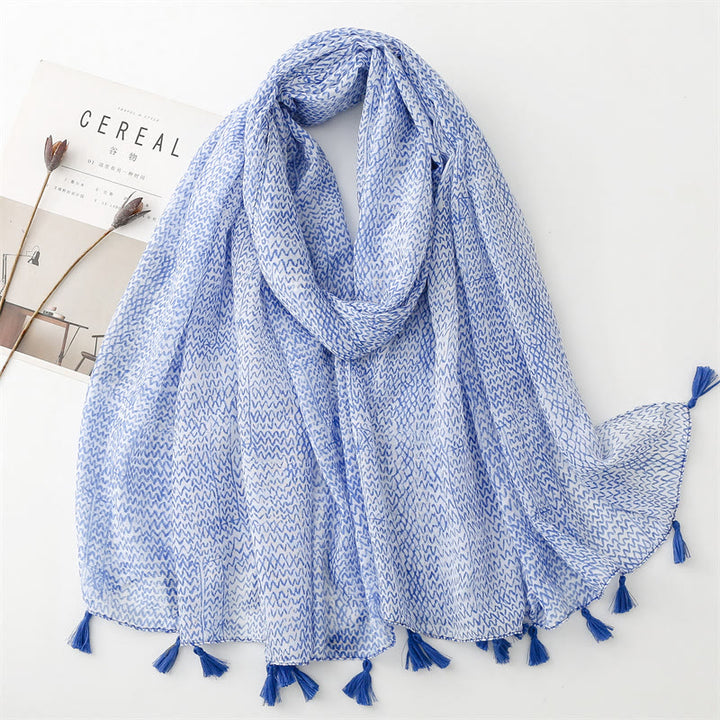Écharpe fine et légère pour femme, idéale pour la plage ou l'été - Style #4 - image 10