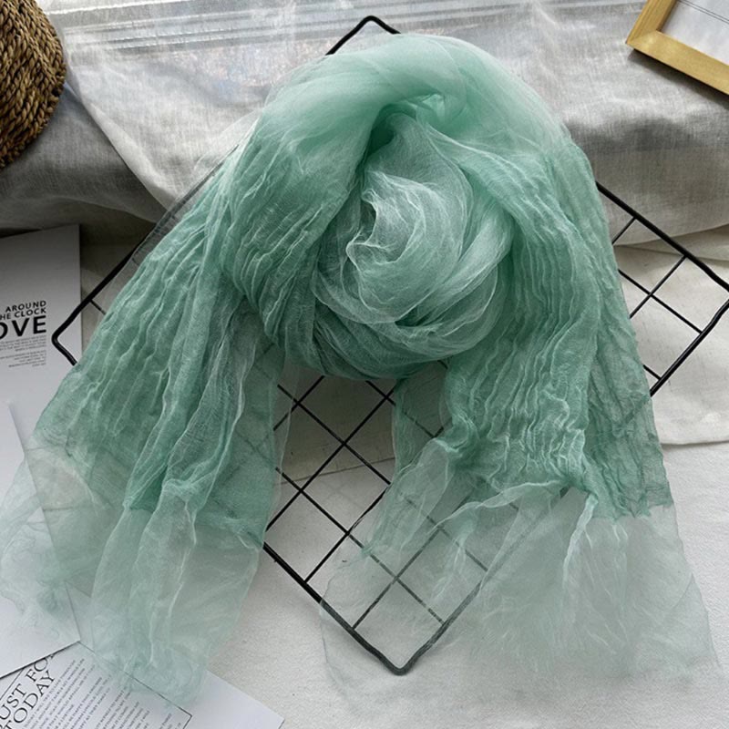 Écharpe fine et légère pour femme, couleur unie, avec protection solaire