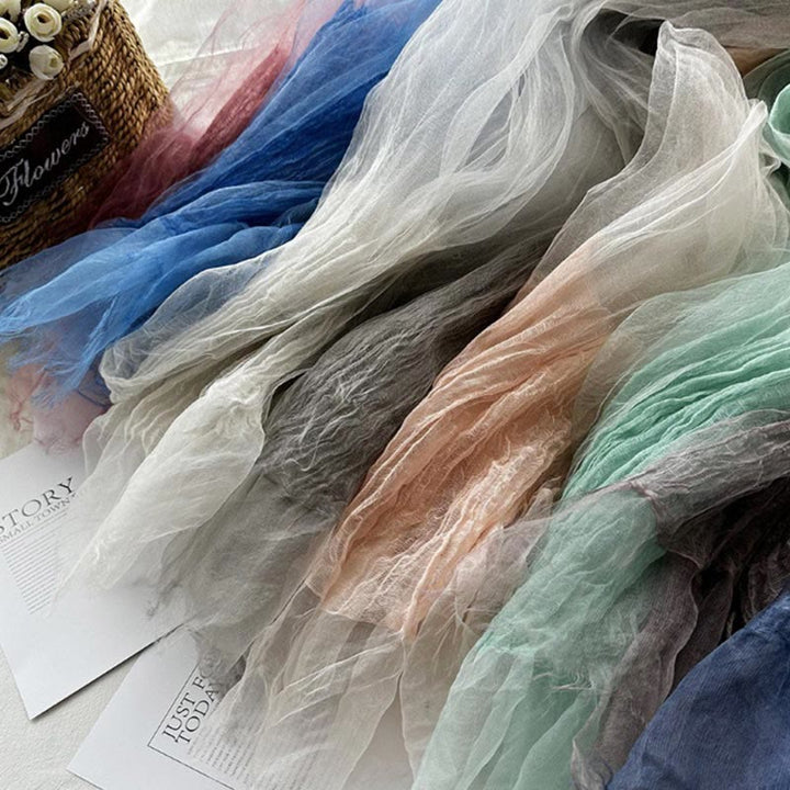 Écharpe fine et légère pour femme, couleur unie, avec protection solaire