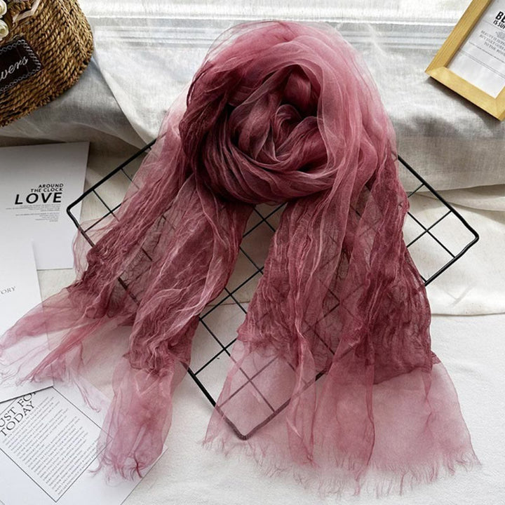Écharpe fine et légère pour femme, couleur unie, avec protection solaire