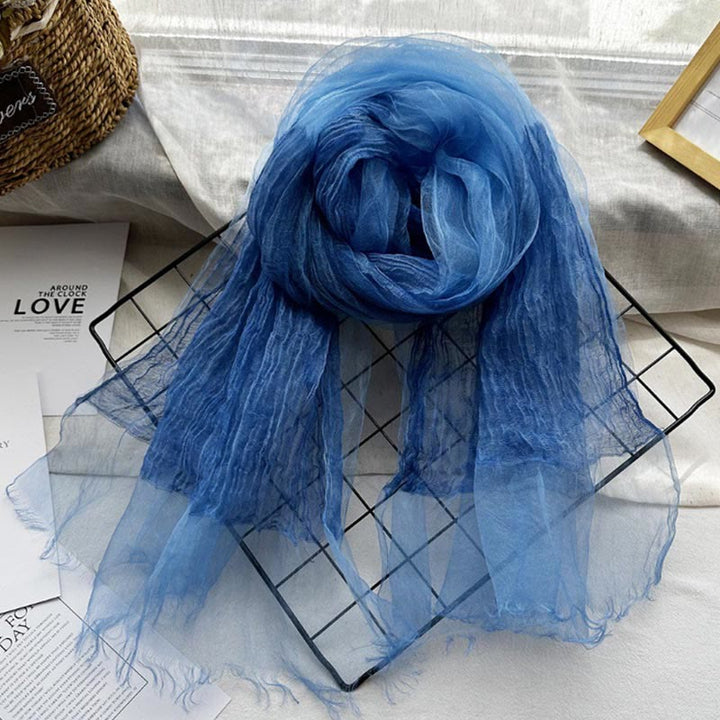 Écharpe fine et légère pour femme, couleur unie, avec protection solaire