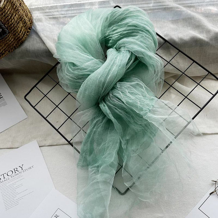 Écharpe fine et légère pour femme, couleur unie, avec protection solaire
