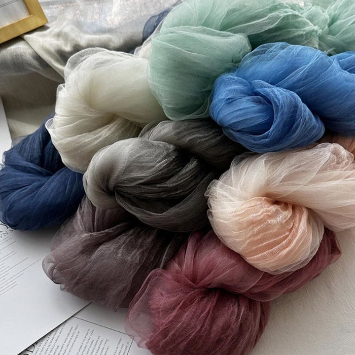 Écharpe fine et légère pour femme, couleur unie, avec protection solaire