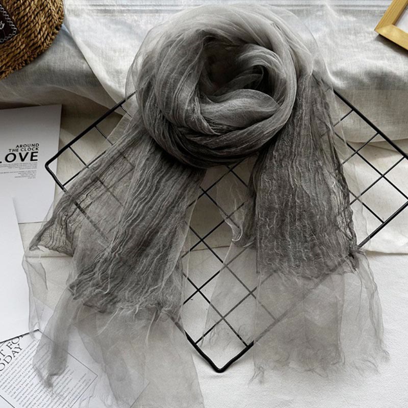 Écharpe fine et légère pour femme, couleur unie, avec protection solaire