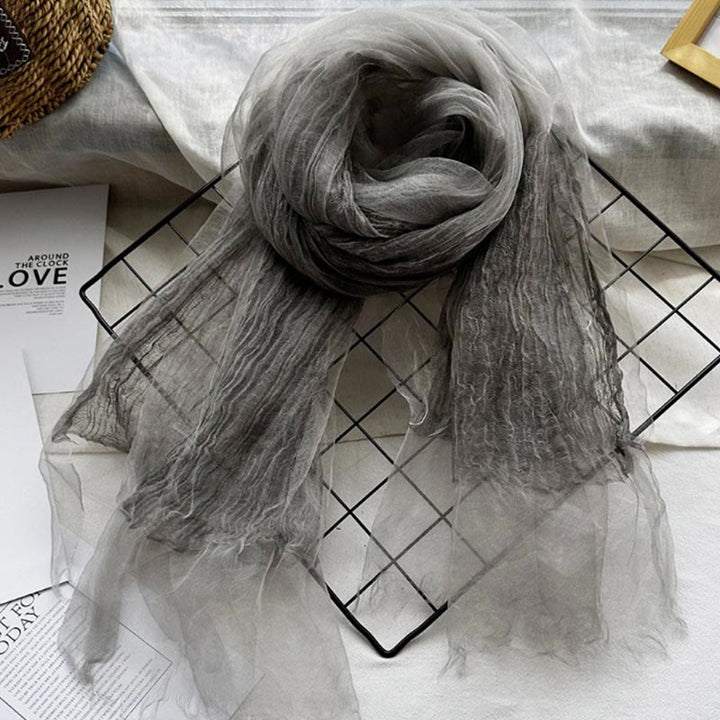 Écharpe fine et légère pour femme, couleur unie, avec protection solaire