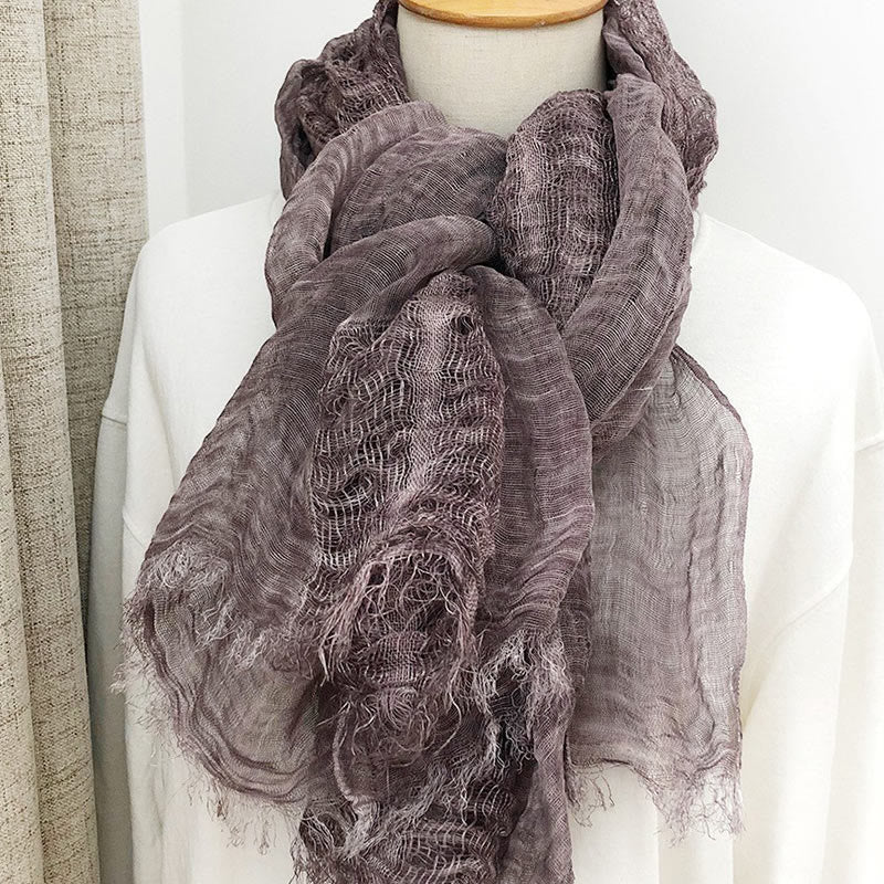 Écharpe fine et légère de couleur unie pour femme