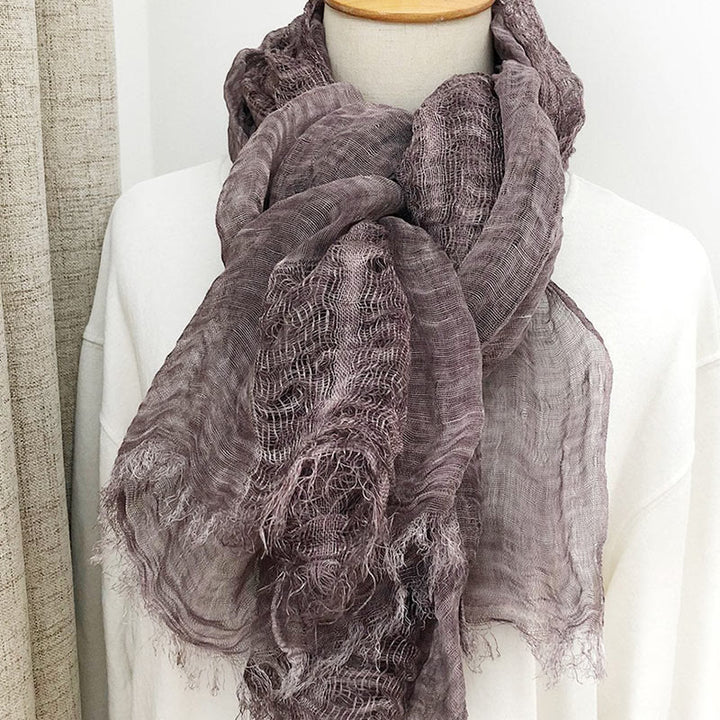Écharpe fine et légère de couleur unie pour femme