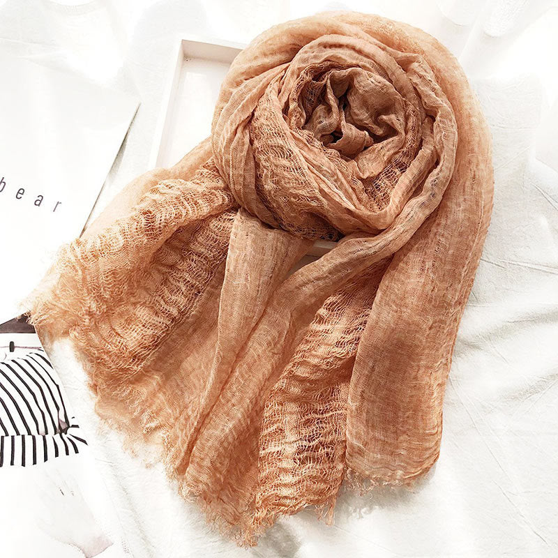 Écharpe fine et légère de couleur unie pour femme
