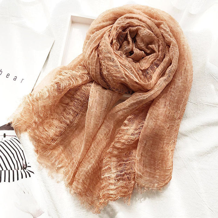 Écharpe fine et légère de couleur unie pour femme