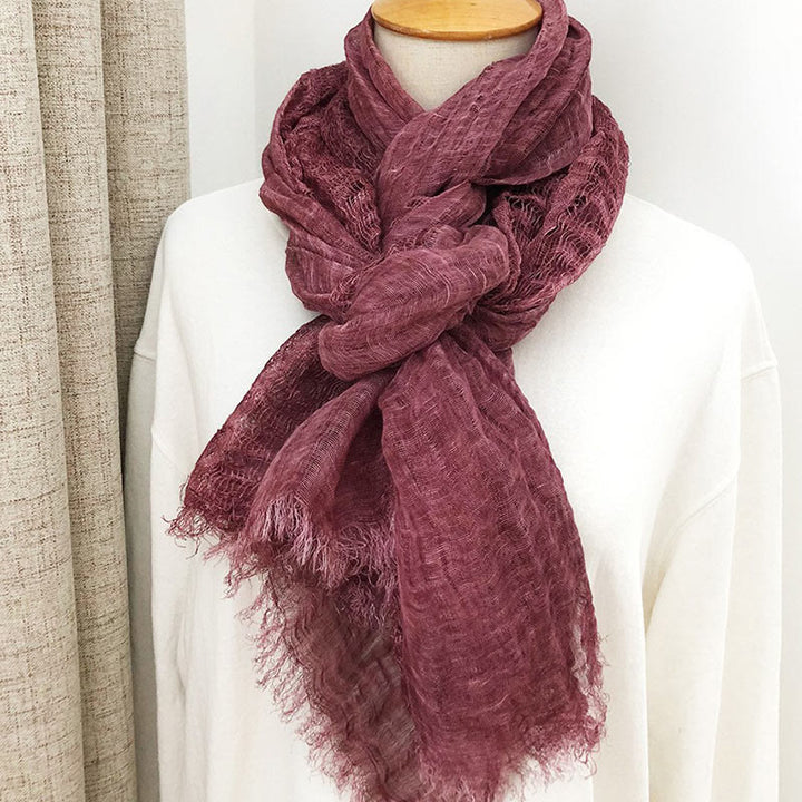 Écharpe fine et légère de couleur unie pour femme - image 19
