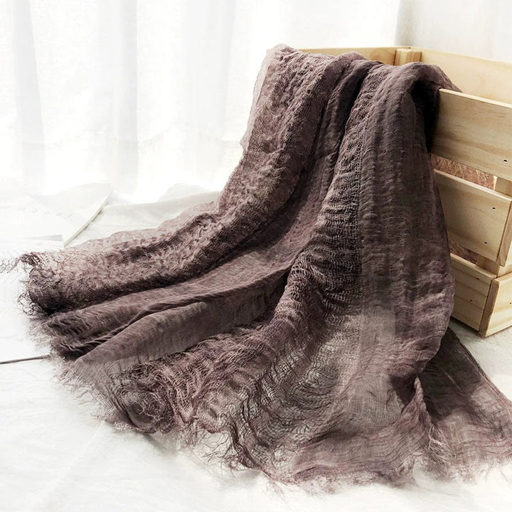Écharpe fine et légère de couleur unie pour femme