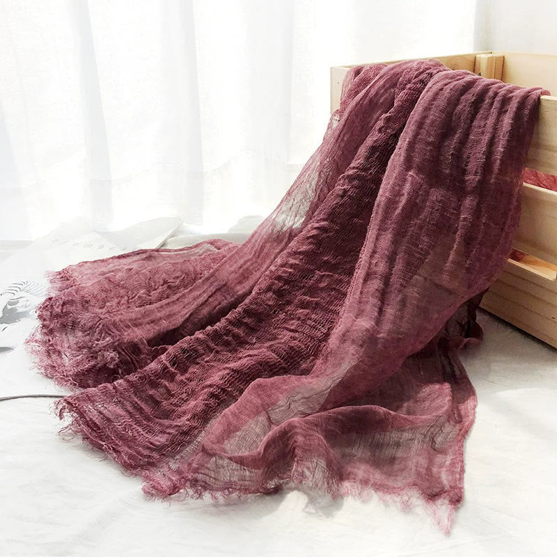 Écharpe fine et légère de couleur unie pour femme - image 20
