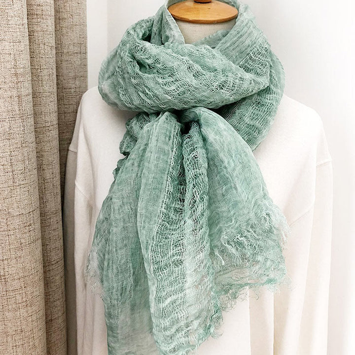 Écharpe fine et légère de couleur unie pour femme - image 13