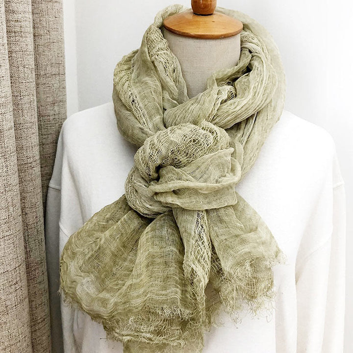 Écharpe fine et légère de couleur unie pour femme