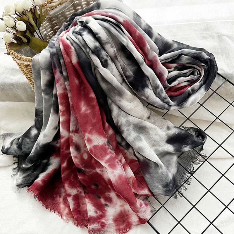 Écharpe fine et légère à imprimé tie-dye pour femme