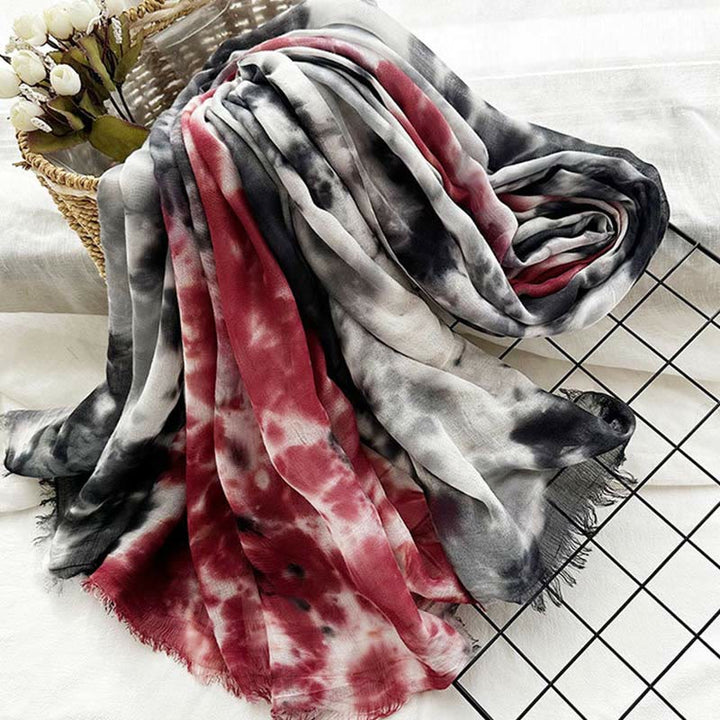 Écharpe fine et légère à imprimé tie-dye pour femme