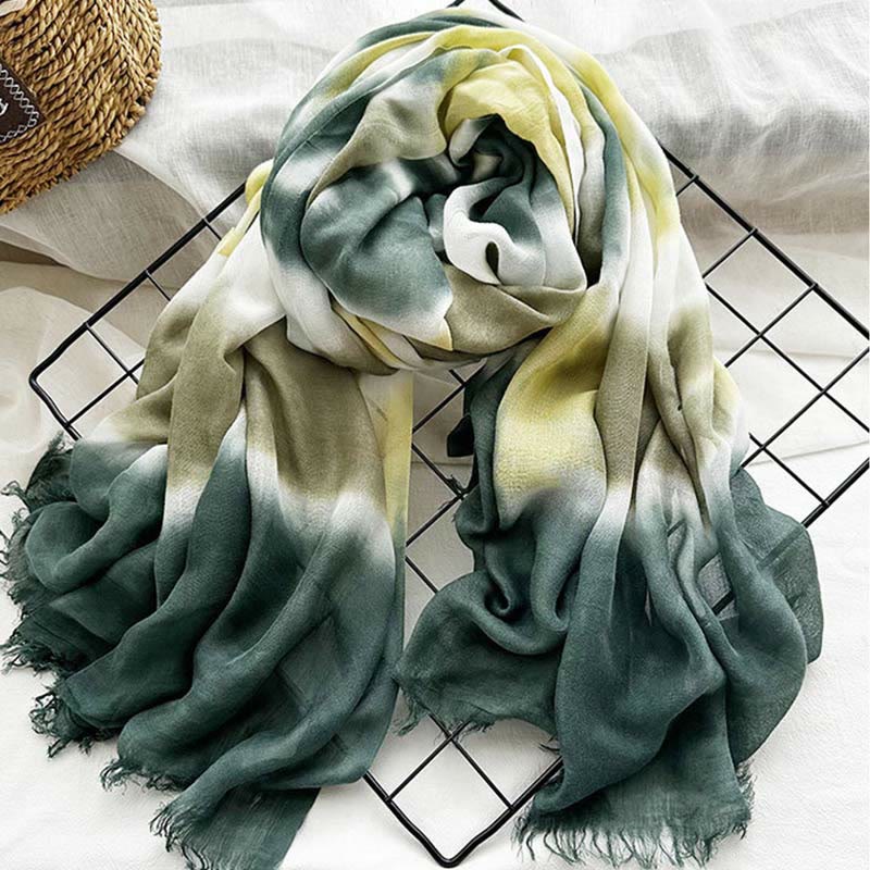 Écharpe fine et légère à imprimé tie-dye pour femme