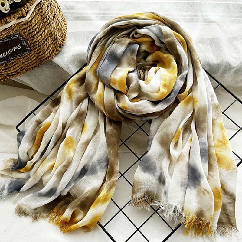 Écharpe fine et légère à imprimé tie-dye pour femme