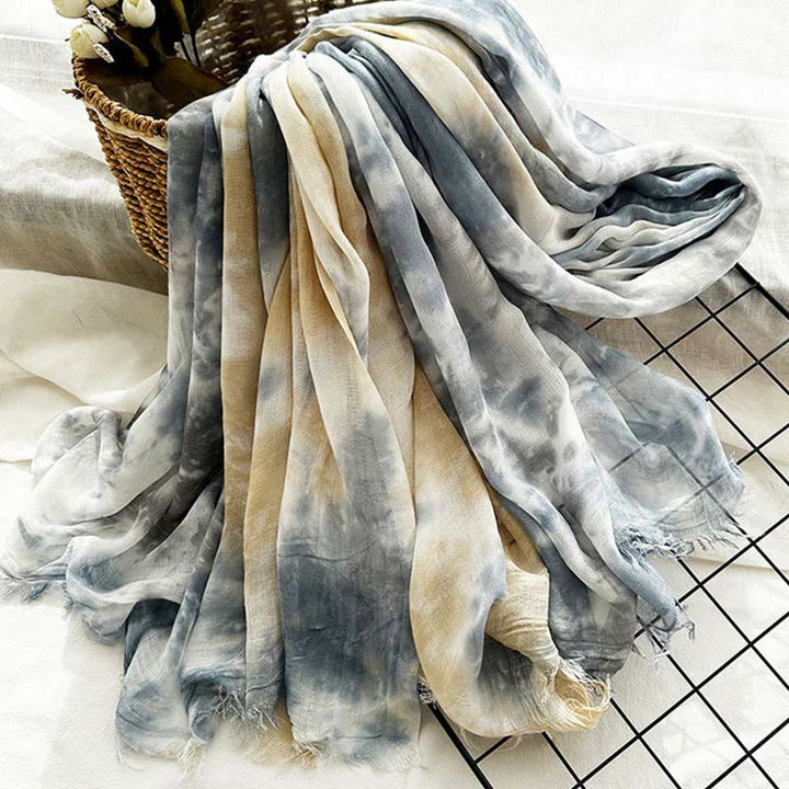 Écharpe fine et légère à imprimé tie-dye pour femme