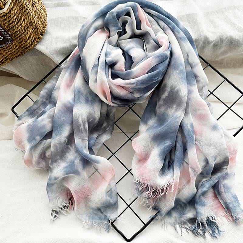 Écharpe fine et légère à imprimé tie-dye pour femme