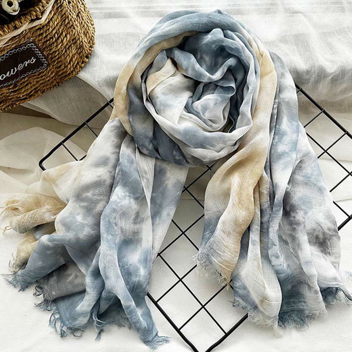Écharpe fine et légère à imprimé tie-dye pour femme