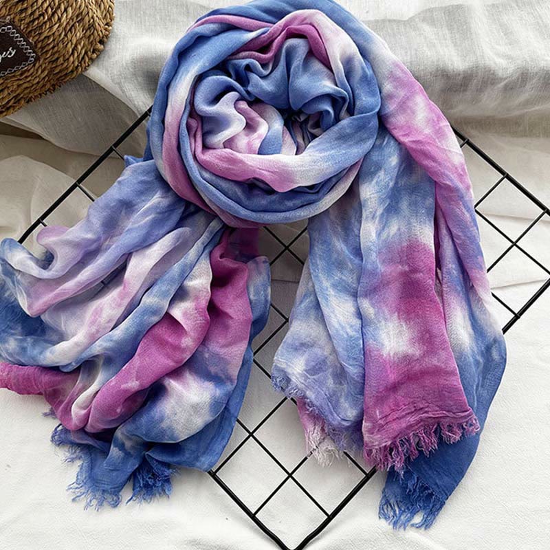 Écharpe fine et légère à imprimé tie-dye pour femme