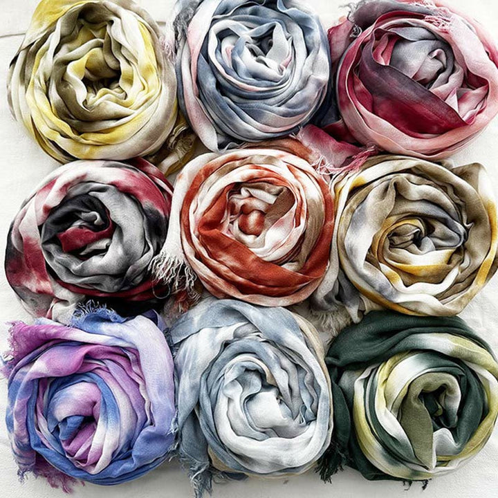 Écharpe fine et légère à imprimé tie-dye pour femme